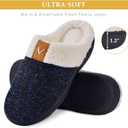Parlovable Women's Slippers with Memory Foam, Wool-like Indoor Outdoor House Shoes with Anti-Skid Rubber Sole for Ladies, Gift for Women (M)