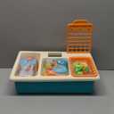 CUTE STONE Play Kitchen Sink Toys with Upgraded Real Faucet, Play Cooking Stove, Cookware Pot and Pan,Play Food, Color Changing Dishes Accessories for Boys Girls Toddlers (Light Green)