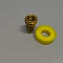 QCC1 Nut Propane Gas Fitting Hose Adapter with 1/4" Male Pipe Thread Propane Quick Connect Fittings Solid Brass Propane Adapter