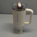 STANLEY Quencher ProTour Flip Straw Tumbler with Leakproof Lid | Built-In Straw & Handle | Cupholder Compatible for Travel | Insulated Stainless Steel Cup | BPA-Free (40 Ounces, Cream)