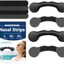 Nasal Strips for Snoring Nose Strips for Breathing Enhanced Respiratory Efficiency Extra Strength Snoring Solution Nasal Dilators for Sleeping Improve Sleep and Exercise Quality - Black, 30 Count