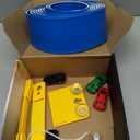15 Ft Flexible Race Car Track (Daytona Blue) for Kids,Flex Track Starter Set Compatible with Hot Wheels and Diecast 1/64th Cars,Portable Racetrack Roll Up Race Track with 4 Racecars and Suction Cups
