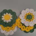 APIGANIZ 100% Handmade Crochet Coasters, Funny Gifts for Women, Cute Coasters Set of 6