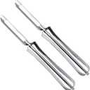 2 Pack Kitchen Vegetable Peeler, Stainless Steel Rotary Peeler for Carrot and Fruit, with Ergonomic and Control Handle-Dishwasher Safety Potato Peelers