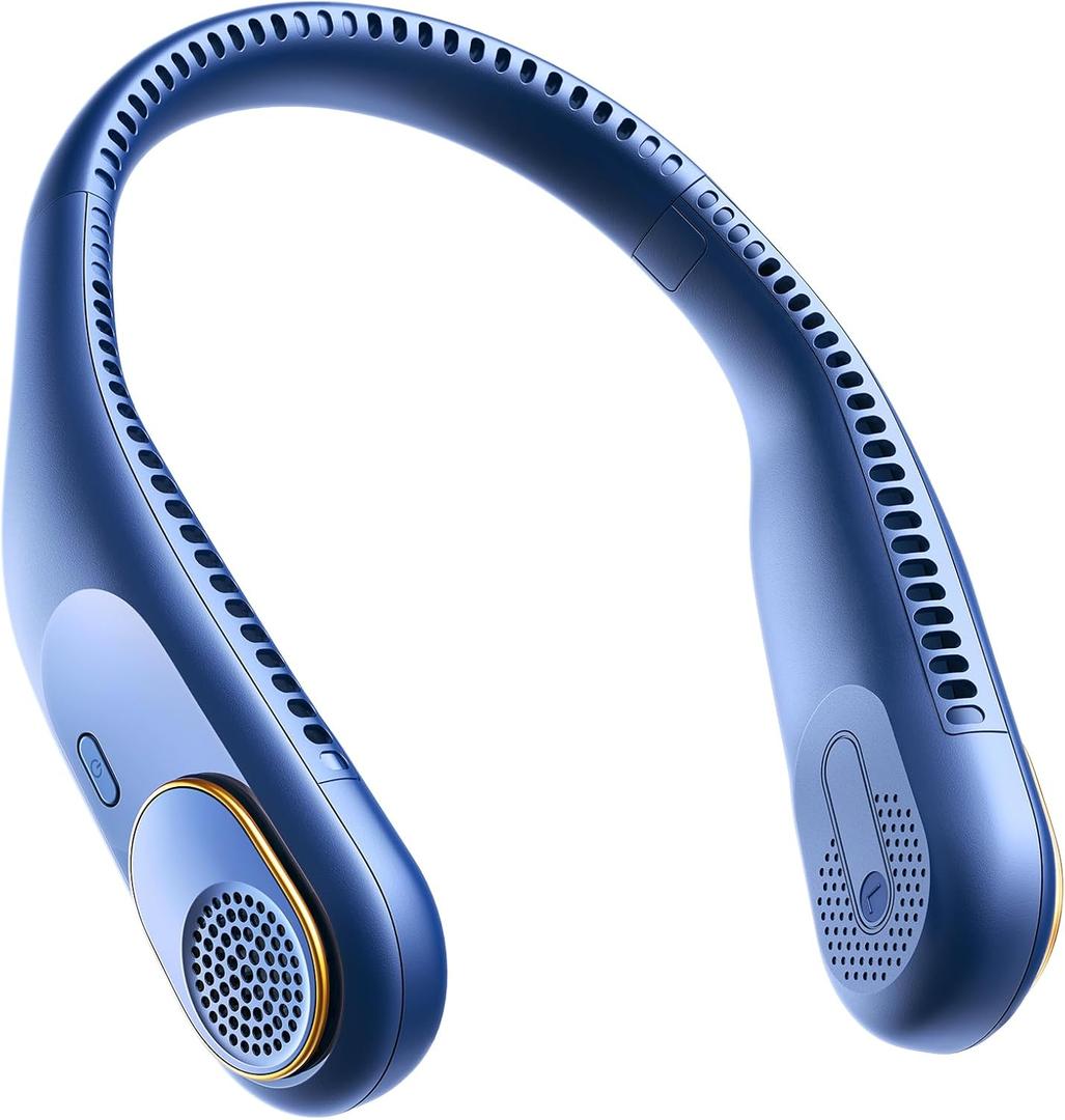 SWEETFULL Portable Neck Fan 360 Cooling Bladeless Personal Fan | No Hair Twisting - 4000mAh USB Rechargeable Wearable Fan for Travel, Birthday Gifts for Men, Women, Mom, and Dad (A1 Blue) SWEETFULL Portable Neck Fan 360 Cooling Bladeless Personal Fan | No Hair Twisting - 4000mAh USB Rechargeable Wearable Fan for Travel, Birthday Gifts for Men, Women, Mom, and Dad (A1 Blue)