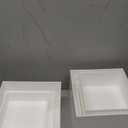 Fantasyon Buffet Risers Set of 8 Acrylic Cube Display Stands(8 PCS White Cube) Box Risers with Hollow Bottoms 4 Different Size Dessert Table Display Set Food Nesting Risers for Buffet Table