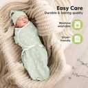 KeaBabies 3-Pack Organic Swaddles for Newborns Girls, Boys with Hats - Soft Cotton Baby Sleep Sacks 0-3 Months, Breathable Baby Hats and Swaddles 0-3 Months, Newborn Essentials Must Haves (Bunnies)