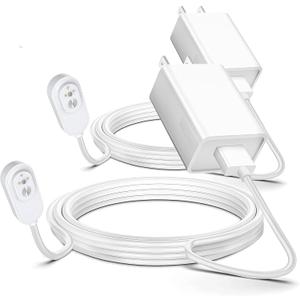 Arlo Camera Charger 2 Pack 10FT Compatible with Arlo Pro 5S 2K, Pro 4, Pro 3, Ultra 2, Ultra, Floodlight, Go 2 Cameras, arlo Magnetic Charging Cable Outdoor Weather Resistant Connector Power Adapter