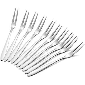 30 Pack Appetizer Dessert Forks, Stainless Steel Mini Salad Fruit Tasting Forks, 5.1inch Cocktail Forks Set for Birthday Party Wedding Restaurant