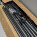 Heavy-Duty Double-Rail Rolling Garment Rack with Side Hooks and Shoe Storage