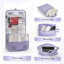 8 Set Compression Packing Cubes for Travel Essentials, Compressible Expandable Packing Cubes for Suitcase, Olar Hike Luggage Organizer Bags for Travel, Handy Helper for Organizing Clothes(Purple Gray)