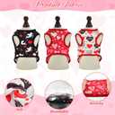 3-Pack Dog Shirt Love Heart Dog Shirts Valentines Day Dog Sleeveless Clothes Outfit Pet Valentines Tank Tops Vests with Heart Cupid's Arrow Patterns for Small Medium Dogs XXL