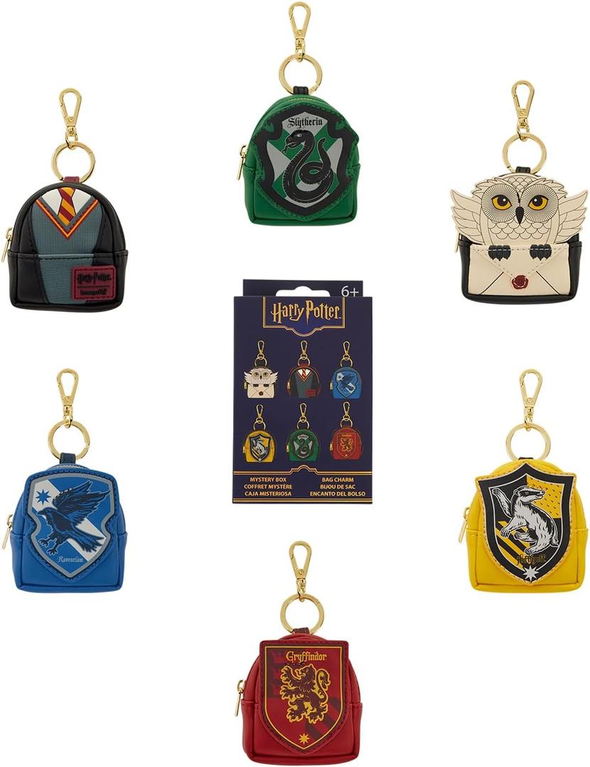 Loungefly Harry Potter Hogwarts™ Mystery Mini Backpack Keychain Charm, 2.25 inches