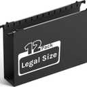 Ansook Extra Capacity Hanging File Folders Legal Size,Heavy Duty 2 Inch Expansion Hang Folder,12 Pack Reinforced File Cabinet Folders with 1/5 Tabs,Expandable File Folder Organizer for File Frame Box