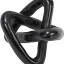 Creative Co-Op Modern Decorative Marble Link Knot, Black
