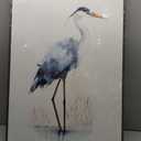 Large Framed Vintage Bird Wall Art, 2 Piece Neutral Blue Heron Canvas Painting Prints, Minimalist Farmhouse Vertical Coastal Heron Artwork for Living Room Office Kitchen Hallway Wall Decor, 24x36, 24" W x 36" H x 2Pcs