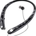 Neckband Bluetooth Headphones, Retractable Headphone Bluetooth 5.3 & IPX5 Waterproof, Neckband Headphones 18H Playback with ANC for Fitness/Office