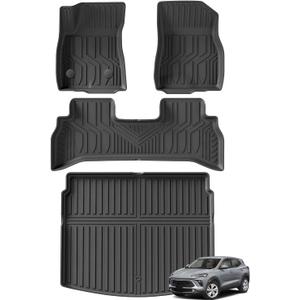 SMABEE Floor Mats & Cargo Liner for 2024 2025 Buick Encore GX Accessories All Weather TPE Floor Liners Trunk Mat 1st 2nd Row Anti-Slip Interior (Cargo Mat Only Fit The Rear Deck in Upper Position)