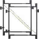 Sidasu 2Pcs Fence Gate Kit DIY Gate Building Kit, 36"-72" Heavy Duty Wood Fence Gate Kit with 4-5 Feet Height, Fits Both 1"x4" and 2"x4" Wood