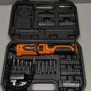 ENERTWIST Cordless Screwdriver, 8V Max 10Nm Electric Screwdriver Rechargeable Set with 82 Accessory Kit and Charger in Carrying Case, 21+1 Cluth, Dual Position Handle, LED Light, ET-CS-8