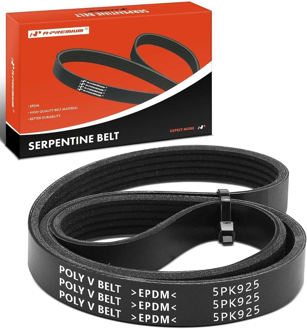 A-Premium 36.42 Inch Engine Serpentine Drive Belt Compatible with Volkswagen Jetta 2005-2014, Golf 2010-2014, Rabbit 2006-2009, 2.5L - Replace 5PK923