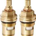 Ceramic Stem G1/2" Ceramic Disc Cartridge Hot and Cold Stem for Standard Faucets Bathroom Kitchen, Lead Free