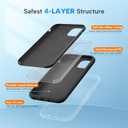 Miracase Designed for iPhone 11 Phone Case, with Screen Protector, Liquid Silicone Gel Rubber Full Body Drop Protection Shockproof Cover Phone Case for iPhone 11 6.1 inch, Black