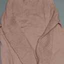 Womens Sweaters Casual Long Sleeve Crewneck Crochet Knit Pullover Sweater Tops 2025 Fall Fashion Trendy Outfits (Medium, Pink)