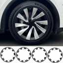 for Tesla Model Y 20 Inch Helix Wheel Rim Protector Hubcaps Helix Wheels Rim Cover Tire Trim Rings Matte Black 4Pcs Model Y Accessories