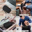 FYY Travel Cable Organizer Pouch Electronic Accessories Carry Case Portable Waterproof Double Layers All-in-One Storage Bag for Cord, Charger, Phone, Earphone Black
