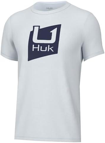 HUK Boys Performance Fishing Logo Tee, Short Sleeve T-Shirt for Kids, Size: 2XL