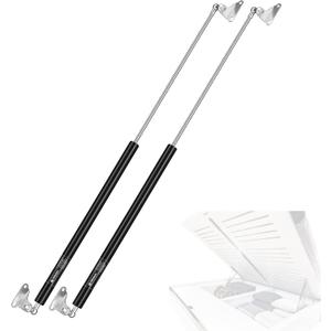 28 inch 100lbs/445N Gas Struts for RV Bed, Gas Springs Shocks for Heavy Duty Lid Boat Bed Boat Shed Window Cabinet Door Basement Doors with L-Type Mounts(fit 80-110 Lb), Set of 2