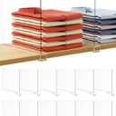 HBlife 12 Inches Tall [Extra Tall Version] Shelf Dividers, Purse Organizer for Closet, Clear Acrylic Bookshelf for Organization Closet Organizers and Storage for Handbags, 12 PCS