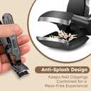 Upgrade Ultra Wide Jaw Opening Nail Clippers for Thick Nails, Long Handled Toenail Clippers for Seniors Thick Toenails, Large Angled Head Sharp Cutters, Fingernail Clippers with Catcher for Men Women