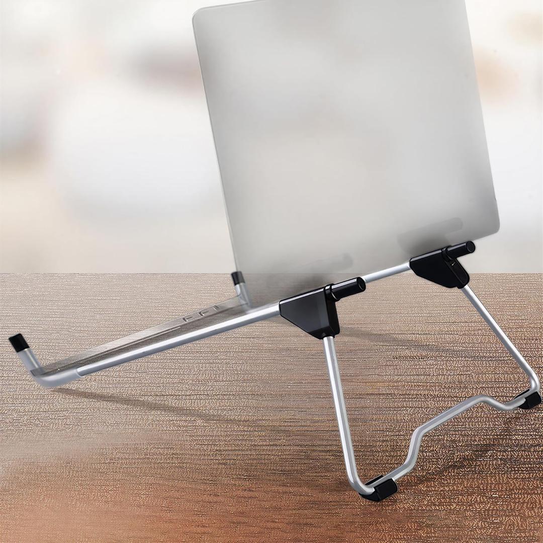 Black Tablet Computer Holder Stand Adjustable Tablet Bracket Desktop Support for Videos Movies Webcasts Practical