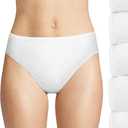 Hanes Ultimate Women's High-Waisted Panties, Moisture-Wicking Cotton Briefs, High-Rise Underwear, 6-Pack, Size: 6