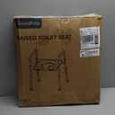 Toilet Seat Riser for Seniors, Raised Toilet Seat with Handles, Adjustable Height & Width, 400lb Handicap Elevated Toilet Seat, Fit Any Toilet (Grey)