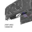 EZDIY-FAB PCIE Gen 4 16x Extreme Flexible, High Speed Riser Cable PCI Express 4.0 Port GPU Extension Card-Right Angle Connector [7.87in/20cm]