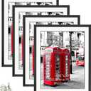 Giftgarden Black 24x36 Frames Matted to 20x30 Picture, Display 36x24 Inch Arts Without Mat, 20 x 30 Inch Prints with Mat, Set of 4 (24x36, Black)