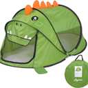 Pop up Kids Play Tent, Foldable Kids Playhouse Indoor Outdoor Toys Tents for Boys Girls Toddlers Birthday with Portable Storage Bag, Green Dinosaur