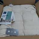 Klear Vu The Gripper Non-Slip Rocking Chair Cushion Thick, Includes Seat Pad & Back Pillow with Ties for Indoor Living Room Rocker, 17x17 Inches, 2 Piece Set, Cream
