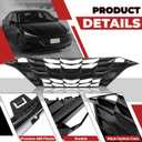 HECASA Front Grille Compatible with 2021-2023 Hyundai Elantra w/o Adaptive Cruise Control Bumper Grill Plastic Painted Black