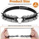 2 PCS Black Heart Thigh Garter Black Lace Garters for Thigh Adjustable Heart Lace Bands Elastic Leg Garters for Women Cosplay Spike Party Music Festival