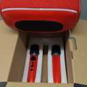 Karaoke Machine for Adults and Kids,Portable Bluetooth 2 Wireless Karaoke Microphone with Holder/USB/TF Card/AUX-in, IPX5 PA Speaker System for Home Party, Picnic,Car,Outdoor/Indoor-Red