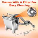 Manual Juicer, Hand Press Lemon Squeezer & Citrus Press - Upgrade Aluminum Alloy Fresh Fruit Juice Extractor, Ergonomic Grip Heavy Duty Manual Juicer, Effortless & Easy to Clean Kitchen Tool (Silver)