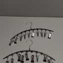 Legging Organizer for Closet, Metal Yoga Pants Hangers 2 Pack w/10 Clips Holds 20 Leggings, Space Saving Hanging Closet Organizer w/Rubber Coated Closet Organizers and Storage, Black