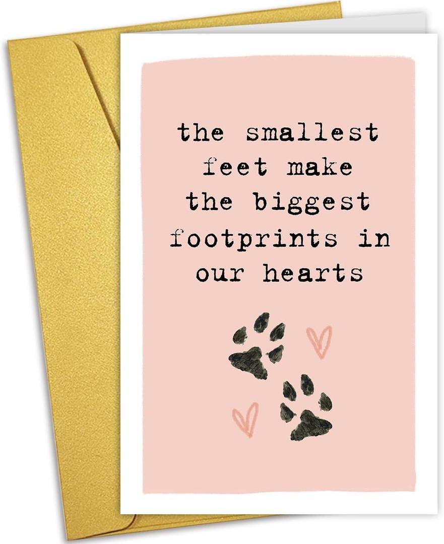 Nchigedy Pet Loss Sympathy Card for Pet Owner, Dog or Cat Loss Card for Him Her, Bereavement Greeting Card for Family Friends Husband Wife, Sorry For Your Loss Death Card (#9)