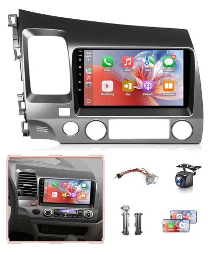 XGU 8Core Car Stereo for Honda Civic 2006 to 2011 Radio Apple CarPlay Android Auto, 9IN IPS Touch Screen for Civic Car Play Player 5G WiFi BT GPS Navi FM RDS DSP HiFi AHD Camera SWC Support Airbag