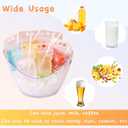 20 PCS Drink Pouches Bags with 20 Disposable Plastic Straws, Hand-held Frosted Translucent Reclosable Zipper Juice Pouches for Adults and Teens