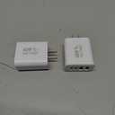 USB C Wall Fast Charger Block, 40W 4-Port Type C Charger Fast Charging Blocks PD Power Charger Adapter+QC 3.0 USB Multiport Charger Brick for iPhone 17/16/15/14/13/12 Pro Max, iPad, Galaxy S25-2Pack (White)